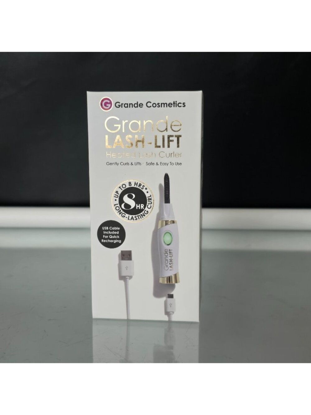 Grande Cosmetics LASH-LIFT Heated Lash Curler Long Lasting W/USB Cord